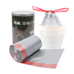 洁成 抽绳自动收口垃圾袋加厚手提式45*50cm 加厚抽绳-100只