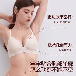 好奇蜜斯 蕾丝内衣女小胸聚拢纯欲显大性感文胸罩套装无钢圈防下垂