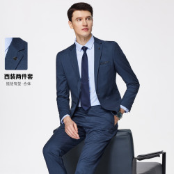 杉杉 西服套装男挺括有型商务休闲职业正装耐磨抗皱两件套