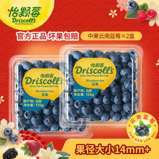 Driscoll's 当季云南蓝莓 国产新鲜大蓝莓 送礼 生鲜水果 蓝莓中果