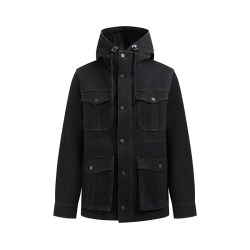 Woolrich 秋冬新品男女同款休闲牛仔外套连帽夹克多口袋棉质外套