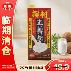 椰树 厚椰乳 真椰奶 1L*1盒 植物蛋白饮料 DIY咖啡茶饮