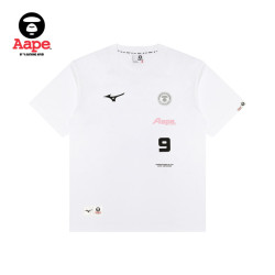 Aape 联名美津浓MIZUNO透明标9号印花球衣运动风短袖T恤9820XXQ