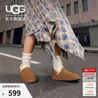 UGG 双11秋季女士舒适时尚一脚蹬休闲懒人毛毛鞋1174572CHE|栗色39