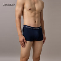 Calvin Klein 内衣男士三条装ck低腰轻薄无痕弹力防夹臀平角内裤男 RT0-太空黑/藏蓝/炭灰 3条 L