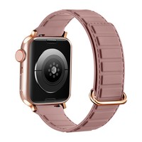 iSeriseWatch 适用于apple watch8表带iwatch7硅胶苹果手表se/6/5磁吸新款纯色40/41/44/45mm运动透气夏创意女