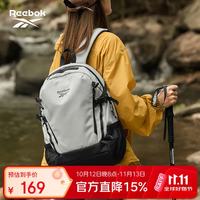 锐步 轻量化运动双肩包男轻便徒步户外登山包大容量旅行背包女 黑灰色