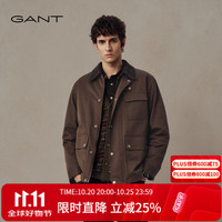 GANT 秋冬男美式防风巴恩风工装外套棉服 265-深咖色