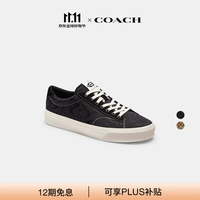 COACH 秋季新品男士男鞋经典标志SKATE百搭运动鞋板鞋 黑色/粉笔白色 40