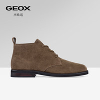 GEOX 男鞋早春纯色简约时尚切尔西靴套筒短靴 深棕色 43