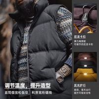 马登 工装美式90白鸭绒排骨羽绒黄色 【羽绒轻薄内胆/羽绒背心外穿/马甲羽绒男款/轻薄羽绒马甲】