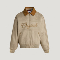 adidas ORIGINALS 三叶草（Adidas）阿迪达斯ADIDAS男装运动服棒球服翻领夹克棉衣KT0674 褐色 S