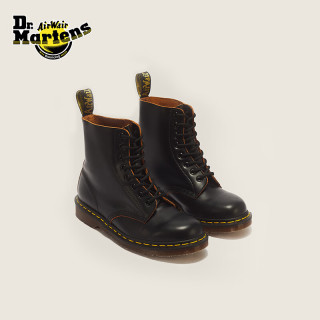 Dr.Martens 马丁（马汀博士 Dr.Martens）Vintage 1460英产春季经典舒适百搭黑色中帮马丁靴城市轻户外 黑色 38