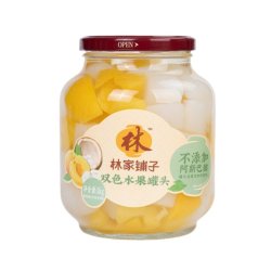 林家铺子 黄桃椰果双色水果罐头
