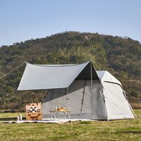 百亿补贴：牧高笛 假日山居5.0黑胶防晒帐篷天幕二合一露营自动速开屋脊帐