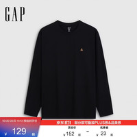 Gap 男装2026秋季新款布莱纳小熊宽松长袖T恤休闲上衣1KN623001