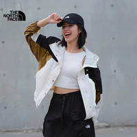 北面 短款防风夹克女户外透气防泼8HQF 米白色/L9Y S
