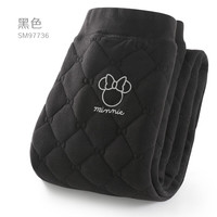 迪士尼 儿童加绒保暖打底裤 黑色