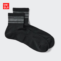 优衣库 袜子男装中筒袜482638 489478 482638/09黑色 S /M/25～27 cm