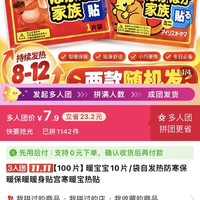 暖宝宝 100片，7.9大洋三人拼