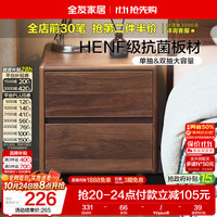 全友 601236D HENF级双抽款床头柜 40.5*36.3*49.5cm