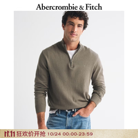 Abercrombie & Fitch 小麋鹿图案美利奴羊毛混纺半高领毛衣120-6133 卡其棕 M (180/100A)