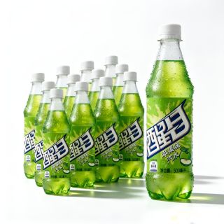 可口可乐 醒目汽水 苹果味 500ml*12瓶
