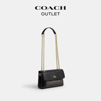 COACH 奥莱女士女包经典标志ELODIE 18号斜挎包单肩包