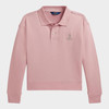 拉夫劳伦 Little Girl's & Girl's Logo Cotton Long-Sleeve Polo Shirt