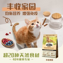 ACANA 爱肯拿 猫粮成猫幼猫粮丰收家园猫粮4.5kg鸡肉进口全价猫粮