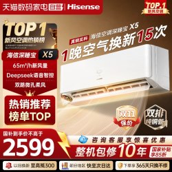 海信 空调深睡宝X5新风空调1.5匹挂机变频家用智能语音防直吹371