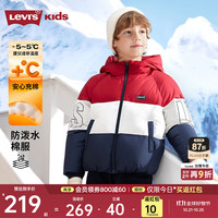 Levi's 儿童棉服外套男童2025冬季童装加厚保暖女童 辣椒红 160 /80