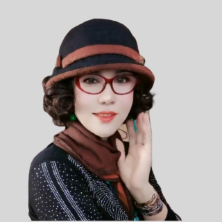 假发一体礼帽女四季款显脸小渔夫帽花边折叠复古女短假发新款秋冬