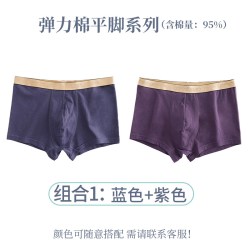 帝日斯诺男内裤纯棉抗菌四角裤全棉平角裤透气宽松薄款男生短裤头