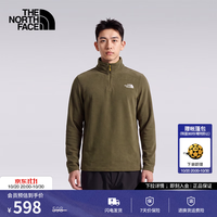 北面 抓绒衣男半开拉链保暖套头衫26秋冬新品|8KGK 2EK/褐色 2XL 185/116A