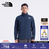 北面 抓绒衣男Cedar Trail棋盘格抓绒外套保暖立领舒适26秋冬上新|8FJ2 8K2/深蓝色 L/175