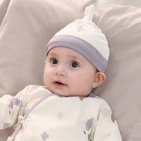 巴厘小猪 新生婴儿a类纯棉胎帽