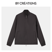 By Creations 休闲夹克衫男士商务桑蚕丝双开拉链