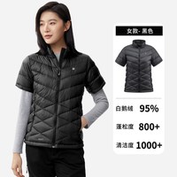 移动端：君羽 羽绒服半袖男女短款冬季立领坎肩保暖护肩800蓬鹅绒服