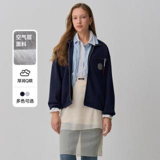 TEENIE WEENIE 小熊女装立领学院风外套春秋休闲空气层舒适卫衣开衫