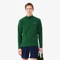 LACOSTE 自营欧洲直邮Lacoste法国鳄鱼 男士墨绿色弹力面料运动中层夹克