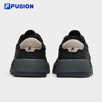 斐乐 FUSION斐乐潮牌POP帆布鞋男鞋2025秋季拼接时尚板鞋 黑/斑皮棕