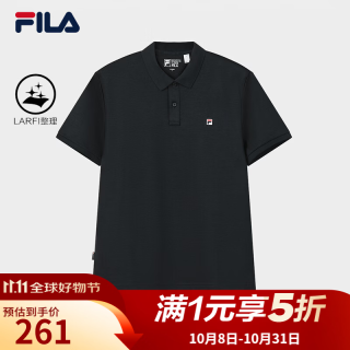 斐乐 男子针织短袖POLO衫2026夏季新款简约通勤基础上衣 传奇蓝-NV 2XL 185/104A/XXL