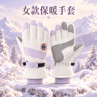 勋阳宇乐 手套冬天防寒风加绒厚滑雪女