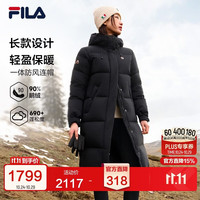 斐乐 鹅绒服丨90鹅绒中长款羽绒服26冬季女子高蓬保暖防寒外套
