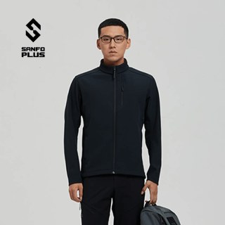 移动端：SANFO PLUS SJM-23053N 墨玉立领软壳夹克 男