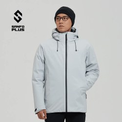 SANFO PLUS 冰雾系列户外可拆三合一冲锋衣防风防雨鹅绒800蓬