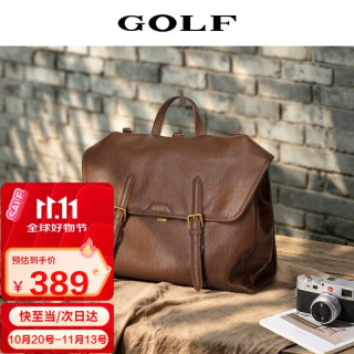 高尔夫 双肩包女时尚软皮旅行背包男女同款14英寸电脑背包上班通勤出游