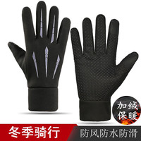 炫之迪 冬季保暖触屏户外骑行加绒男女手套 1双