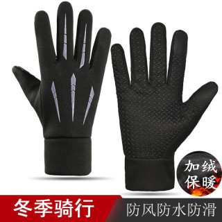 炫之迪 冬季保暖触屏户外骑行加绒男女手套 1双